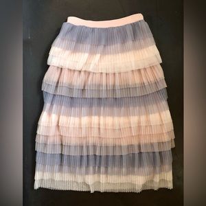 Eva Franco tiered tulle midi skirt size 8